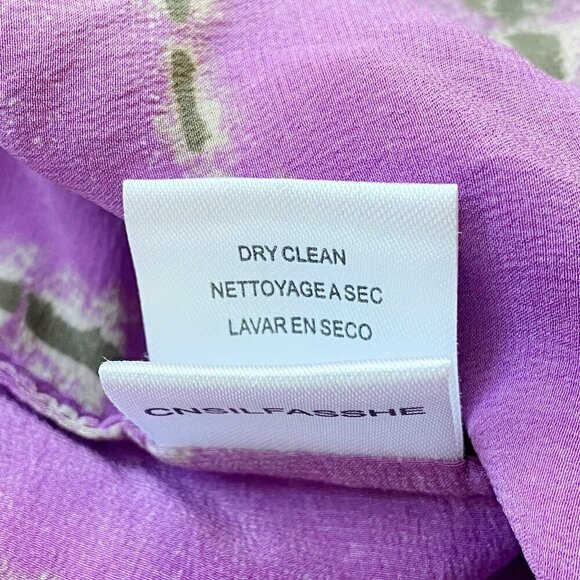 BCBG Max Azria 100% Silk Sleeveless Top Womens S Green Purple Brown Tie Dye Boho - Picture 14 of 16